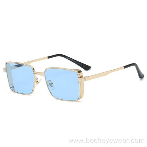 New Retro box metal sunglasses European and American trend beach men's and women's Sunglasses cross-border sunglasses s21033